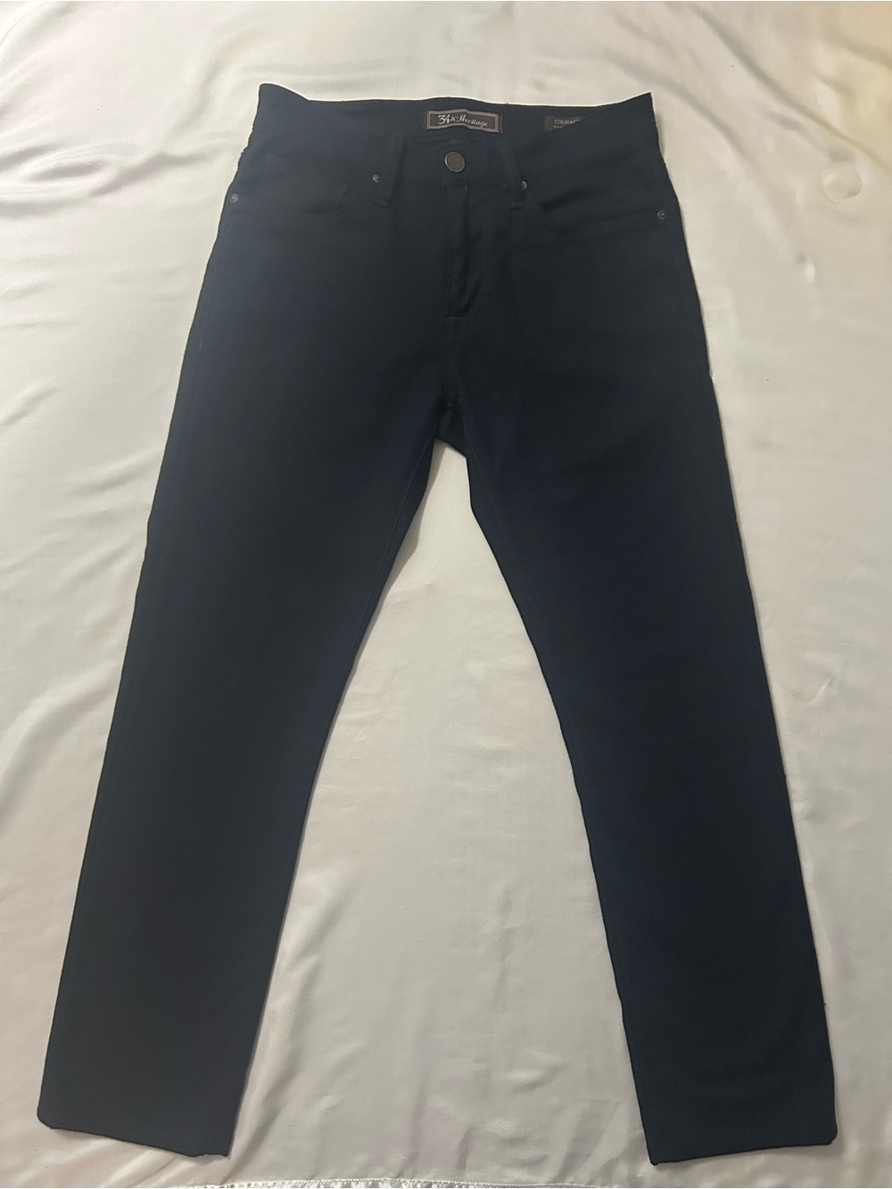 34 Heritage Courage Mid-Rise Straight Dark Wash Jeans 30x34